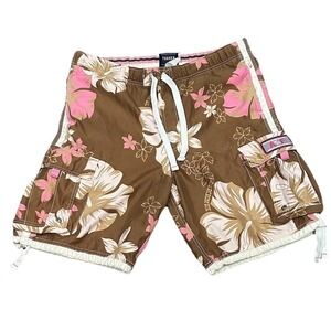 Y2K Abercrombie & Fitch Tugger Shorts Men Large  Board Lined Pink Brown